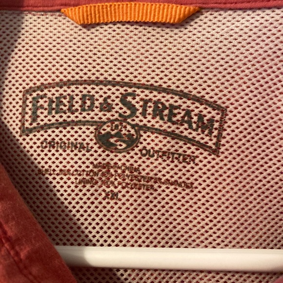 Field & Stream coral Fishing Outdoor Button Shirt Men's XL Pockets short sleeve - Picture 2 of 3